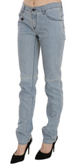 Costume National Hellblaue Mid Waist Skinny Jeans