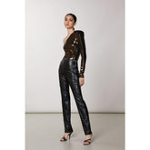 Patrizia Pepe Brown Acetate Blouse