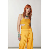Patrizia Pepe Orange Viscose Tank Tops