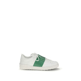 Valentino Garavani Witte Kalfsleren Bos Taurus Lage Sneakers