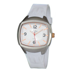 JUSTINA weiße Kautschuk-Armbanduhr