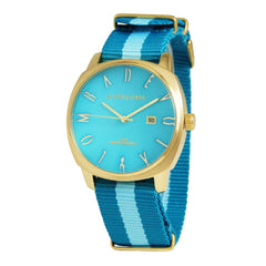 DEVOTA & LOMBA Blue Nylon Dress Watch