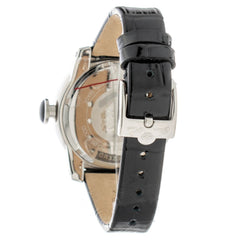 GLAM ROCK Schwarze Lederarmbanduhr
