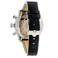 GLAM ROCK Schwarze Lederarmbanduhr