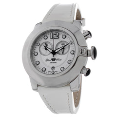 GLAM ROCK Weiße Leder-Armbanduhr