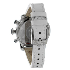 GLAM ROCK Weiße Leder-Armbanduhr