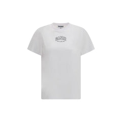Ganni White Cotton T-Shirt