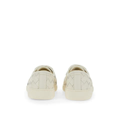 Bottega Veneta Weiße Low-Top-Sneakers aus Kalbsleder