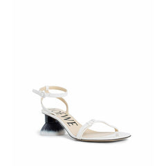 Loewe Plateau-Sandalen aus weißem Lammleder