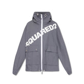Dsquared² Graue Baumwoll-Shell-Jacke
