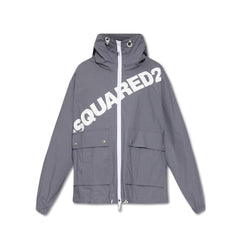 Dsquared² Graue Baumwoll-Shell-Jacke
