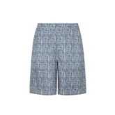 Fendi blauwe zijden bermuda shorts