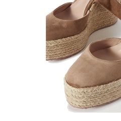 Gianvito Rossi Espadrilles aus beigefarbenem Kalbsleder