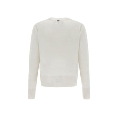 Herno Weißer Kaschmirpullover