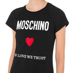 Moschino Couture Schwarzes Baumwoll-Freizeitkleid