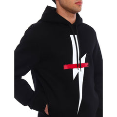 Neil Barrett Schwarzes Baumwoll-Sweatshirt