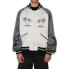 Palm Angels Graue Bomberjacke aus Azetat