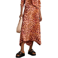 Stella McCartney Oranger Seiden-Midirock