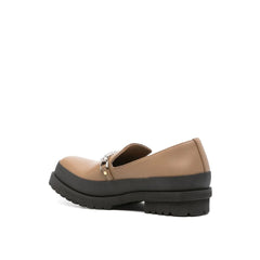 Stella McCartney Braune Slip-On-Loafers aus veganem Leder