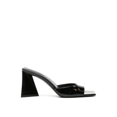 The Attico Sandalen mit Stilettoabsatz aus schwarzem Kalbsleder