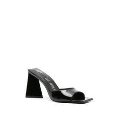 The Attico Sandalen mit Stilettoabsatz aus schwarzem Kalbsleder