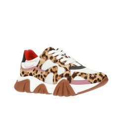 Versace Chunky-Sneakers aus beigem Leder