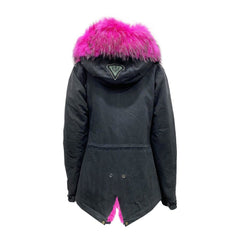 AS65 Schwarzer Baumwollparka