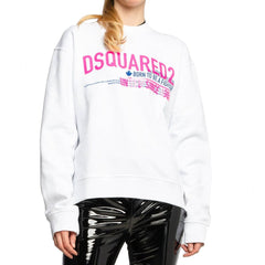 Dsquared² Sweatshirt aus weißer Baumwolle