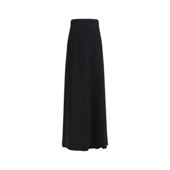 Valentino Garavani Black Silk Long Skirt