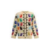 Valentino Cardigan aus mehrfarbiger Fleecewolle