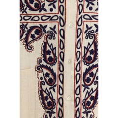 Baziszt Beige Silk Pattern Shirt