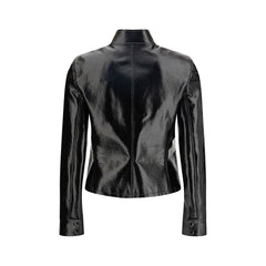Courrèges Schwarze Baumwoll-Full-Length-Jacke