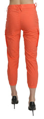 CYCLE High Waist Skinny Cropped Hose aus Baumwolle in Orange