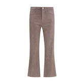 L'Agence Beige Cotton High-Waisted Jean