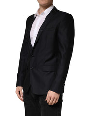 Dolce & Gabbana Schwarzer MARTINI Einreihiger Jackett Blazer
