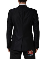 Dolce & Gabbana Schwarzer MARTINI Einreihiger Jackett Blazer