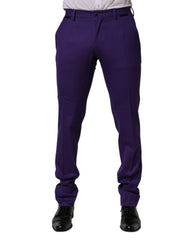 Dolce & Gabbana Lila Wollhose mit schmalem Schnitt für Herren