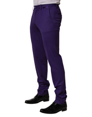 Dolce & Gabbana Lila Wollhose mit schmalem Schnitt für Herren