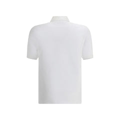 Brunello Cucinelli White Cotton Polo Shirt