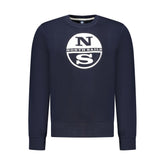 North Sails Blue Cotton Men Sweatshirt