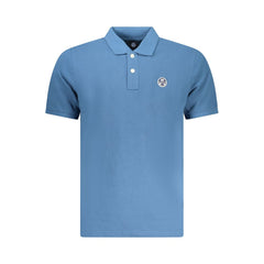 North Sails Blue Cotton Men Polo Shirt