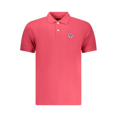 North Sails Red Cotton Men Polo Shirt