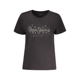 Pepe Jeans Black Cotton Women T-Shirt
