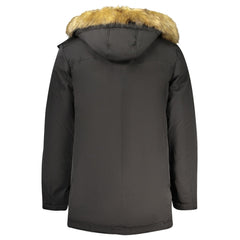 Guess Jeans Herrenjacke aus schwarzem Polyester