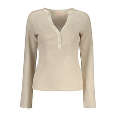 Guess Jeans Beigefarbener Damenpullover aus Polyester