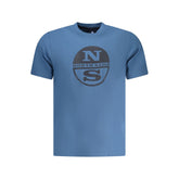 North Sails Blue Cotton Men T-Shirt