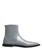 Dolce & Gabbana Hellgraue Chelsea-Stiefeletten