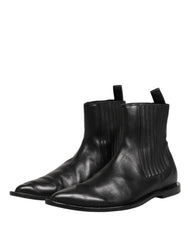 Dolce & Gabbana Chelsea Boots für Herren, Schwarz, kurze Stiefeletten
