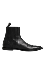 Dolce & Gabbana Chelsea Boots für Herren, Schwarz, kurze Stiefeletten
