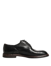 Dolce & Gabbana Schwarze Oxford-Schnürschuhe aus Kalbsleder